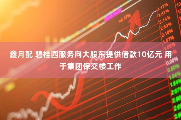 鑫月配 碧桂园服务向大股东提供借款10亿元 用于集团保交楼工作